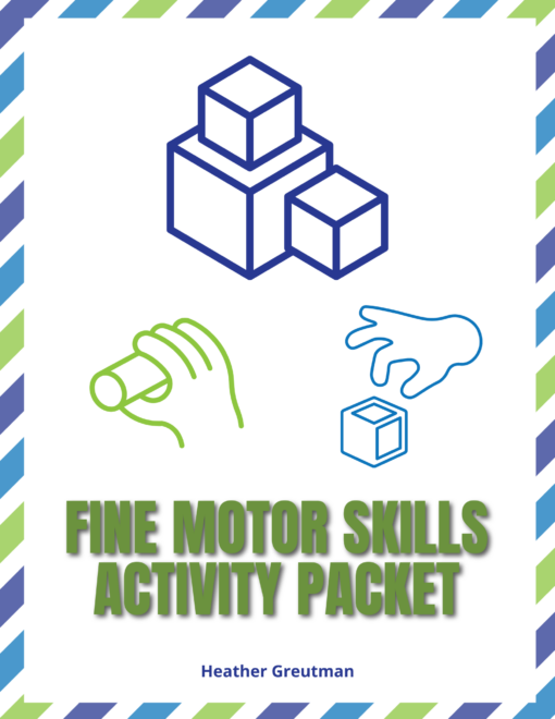 Fine motor skills activity packet cover promo.