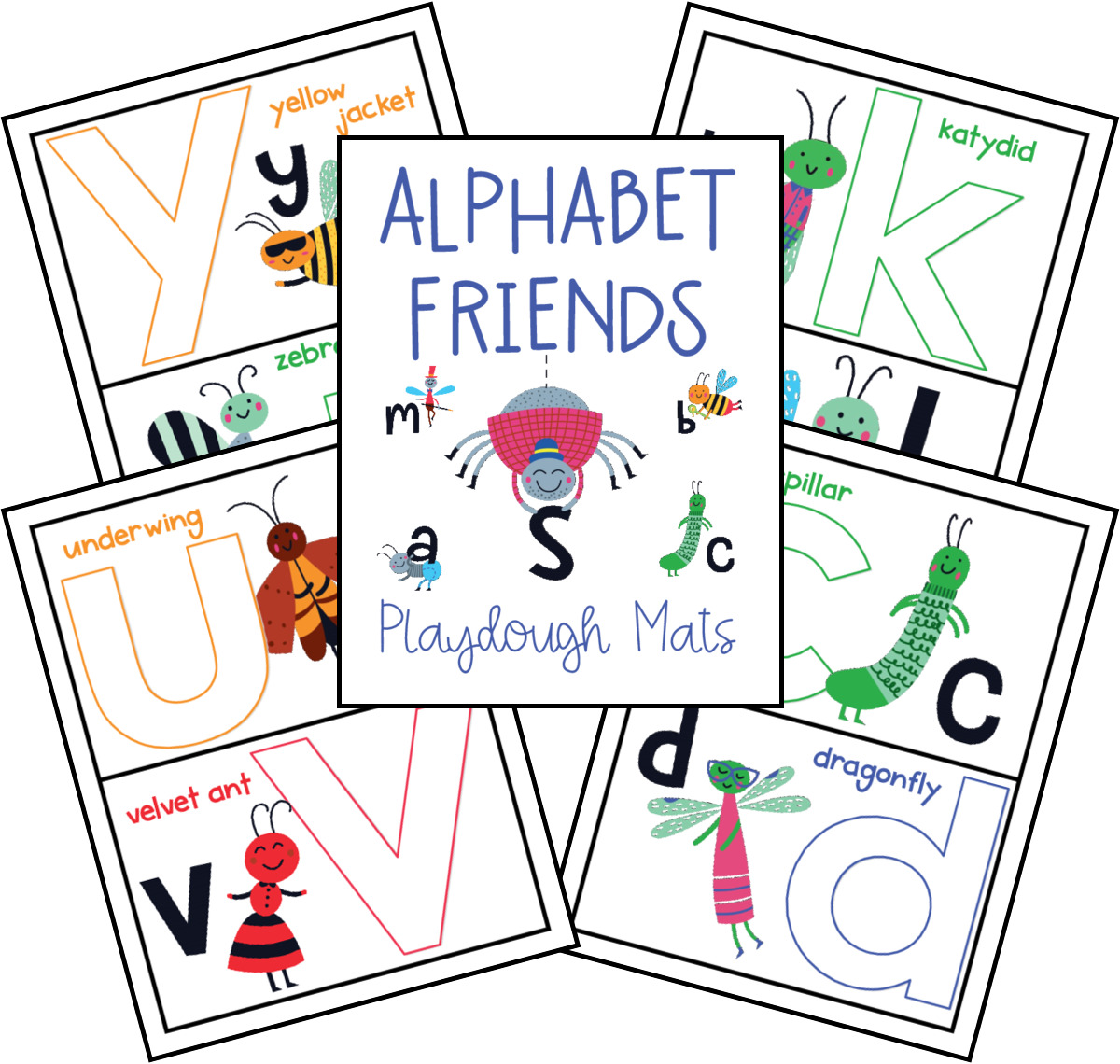 Alphabet Play Dough Mats and Task Cards Bundle - United Teaching